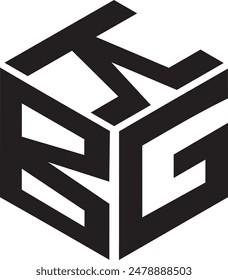 KBG Polygon logo design, icon, symbol, vector file