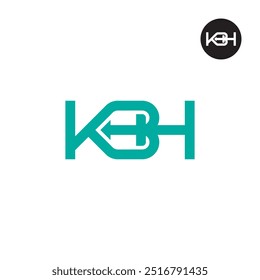 Design do Monograma da Letra do Logotipo KBH