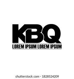 KBQ letter monogram logo design vector