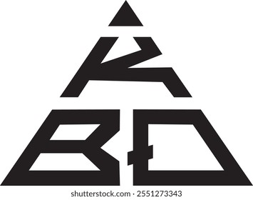 KBQ Triangle logo design, icon, symbol, vector file 
