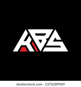 Diseño del logotipo de la letra triangular de KBS con forma triangular. Monograma de diseño del logotipo del triángulo de la KBS. Plantilla de logotipo vectorial de triángulo de KBS con color rojo. Logo triangular de la KBS Diseño sencillo, elegante y lujoso.