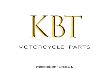 KBT Motorcyle Parts Logo With White Background. Motorcycle Parts Company Logo