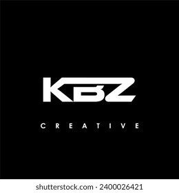 Letra KBZ Ilustración de la plantilla de diseño del logotipo inicial