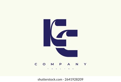 KC Abstract Geometric Logo Design. Modern and elegant logo design with simplistic typography elements, showcasing branding excellence.