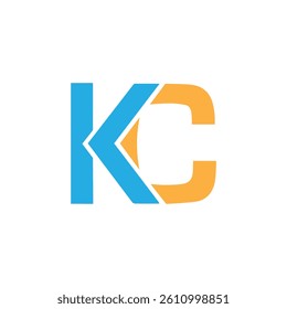 KC Abstract initial monogram letter alphabet logo design, initial kc letter logo design vector template, k c symbol design, k c icon design vector template.