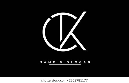 KC,  CK  Abstract  Letters  Logo  Monogram