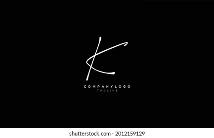 KC CK K Y C Resumen diseño del logotipo de la letra inicial del monograma