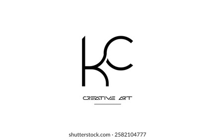 KC, CK, K, C abstract letters logo monogram