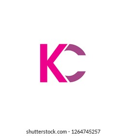 kc, ck letter logo design template vector