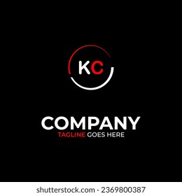 KC creative modern letters logo design template