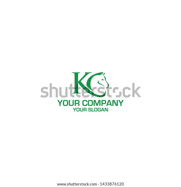 Kc Equestrian Logo Design Vector Stock Vector Royalty Free