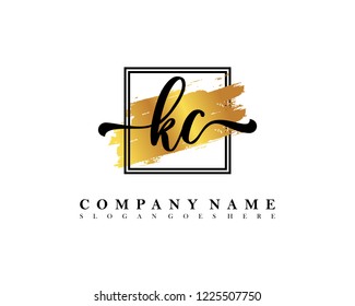 KC Initial handwriting logo concept
