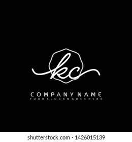 KC Initial handwriting logo concept
