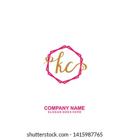 KC Initial handwriting logo vector