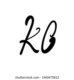 Logo manuscrito inicial de KC para la identidad