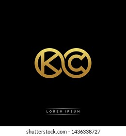 KC initial letter linked circle capital monogram logo modern template