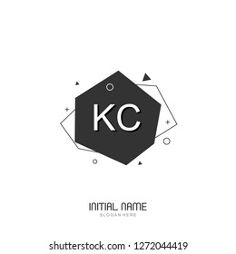KC Initial logo template vector