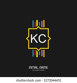 KC Initial logo template vector