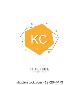 KC Initial logo template vector