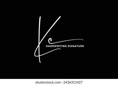 KC initials Handwriting signature logo. KC Hand drawn Calligraphy lettering Vector. KC letter real estate, beauty, photography letter logo design.