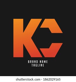 KC initials logo, name initials logo, company initials logo, person initials logo.