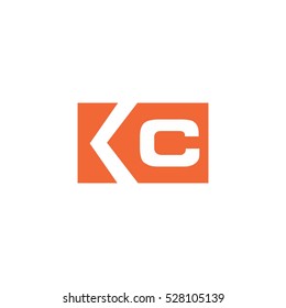 kc k c square logo vector