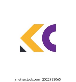KC letter initial logo design