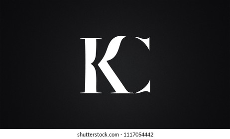 KC Letter Logo Design Template Vector