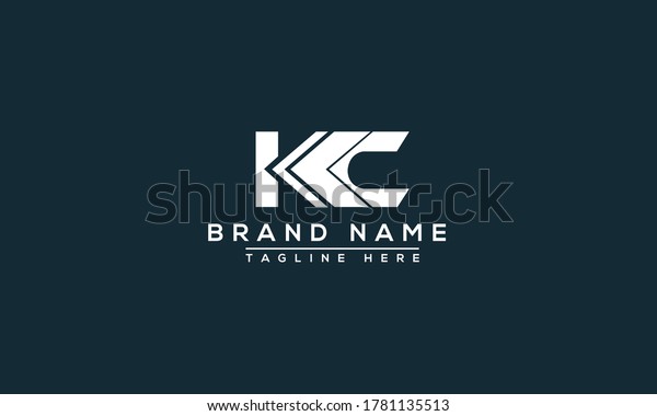 Kc Logo Design Template Vector Graphic Stok Vektör (Telifsiz) 1781135513