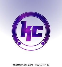 KC Logo, Metal Logo, purple Logo, Monogram