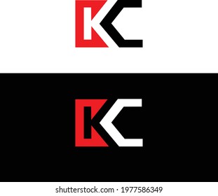 KC Logo. Vector Graphic Branding Letter Element.