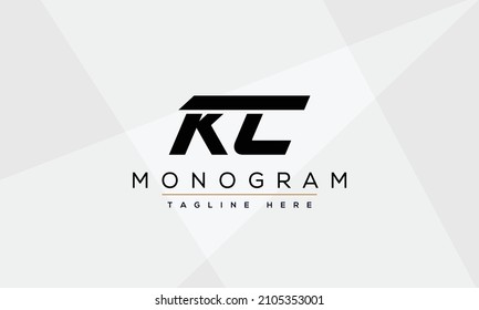 KC Logo Vector Graphic Branding Letter Element.
