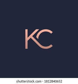 KC Monogram Logo Gold Color.