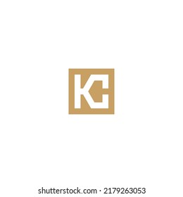 KC monogram logo inside gold square frame.