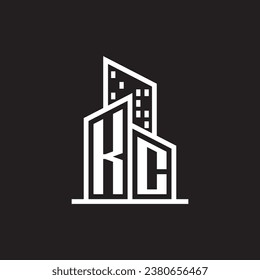 kc real estate logo with building style , real estate Logo Stock Vector