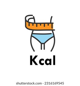 Kcal design logo template illustration