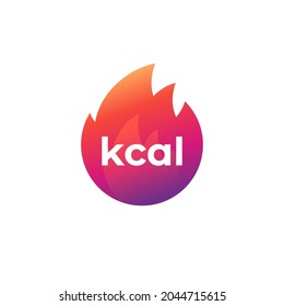 Kcal Icon, Kilocalorie, Fat Burning Vector