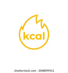 Kcal Icon, Kilocalorie And Fat Burning