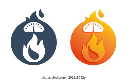 kcal icon - kilocalorie symbolic emblem for food products labeling - fat burning visual - vector element.