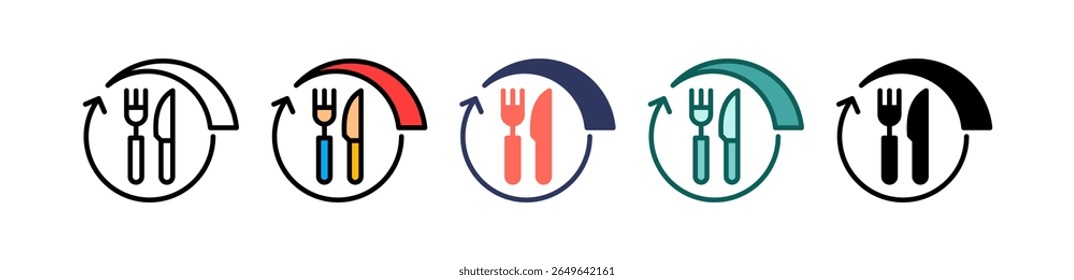 Kcal Icon Multiple Vector Illustration