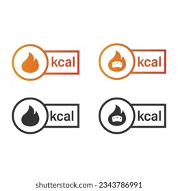 Kcal Icon Set Vector Design.