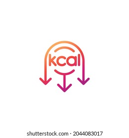 Kcal Reducing, Cut Calories Line Icon