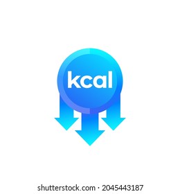 Kcal Reducing, Cut Calories Vector Icon