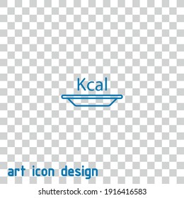kcal vector icon on an abstract background