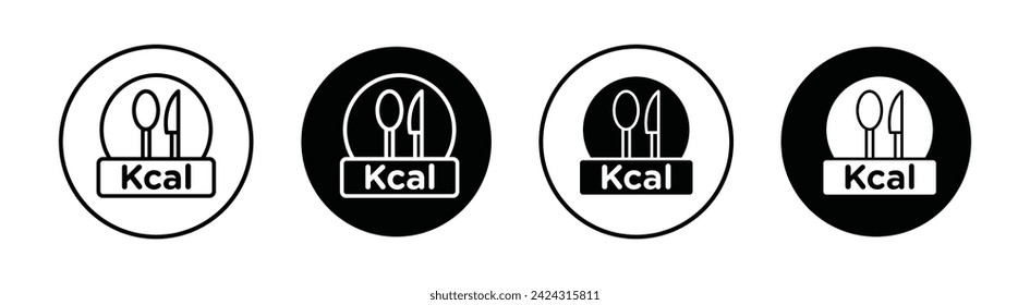 Kcal Vector Line Icon Illustration. svg