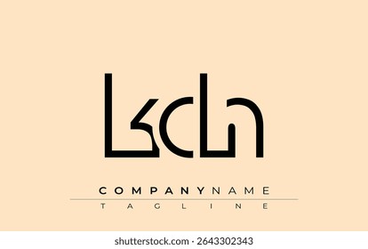 KCH abstract letter design. Modern Business Logo Design With Abstract Typography and Contemporary Style