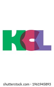 KCL Potassium Chloride Formula Typographic design Illustration