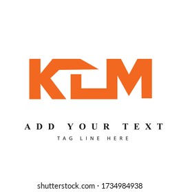 KCM Text logo design & vector art 