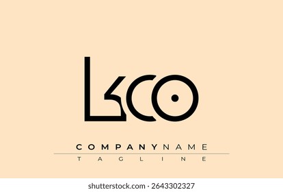 KCO abstract letter design. Modern Business Logo Design With Abstract Typography and Contemporary Style