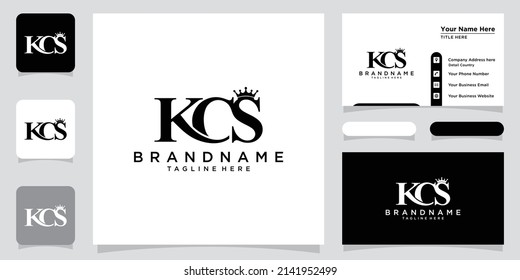 KCS-Brief kreatives, modernes, elegantes Logo-Design mit Visitenkartendesign